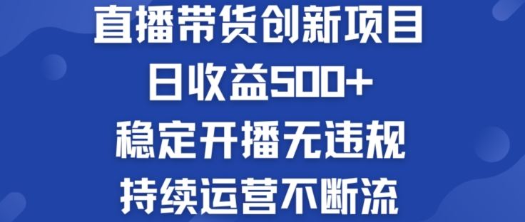 淘宝无人直播带货创新项目：日收益500+  稳定开播无违规  持续运营不断流【揭秘】-369资源站