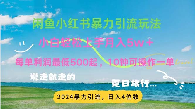 （11650期）2024暑假赚钱项目小红书咸鱼暴力引流，简单无脑操作，每单利润500+，…-369资源站