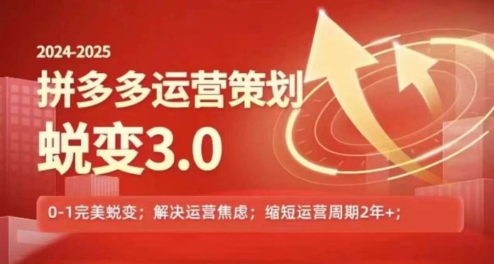 2024-2025拼多多运营策略蜕变3.0，0~1完美蜕变，解决信息焦虑-369资源站