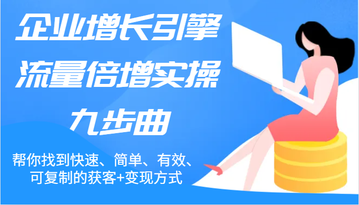 企业增长引擎流量倍增实操九步曲，帮你找到快速、简单、有效、可复制的获客+变现方式-369资源站