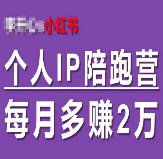 小红书个人IP陪跑营，60天拥有自动转化成交的双渠道个人IP，每月多赚2w-369资源站