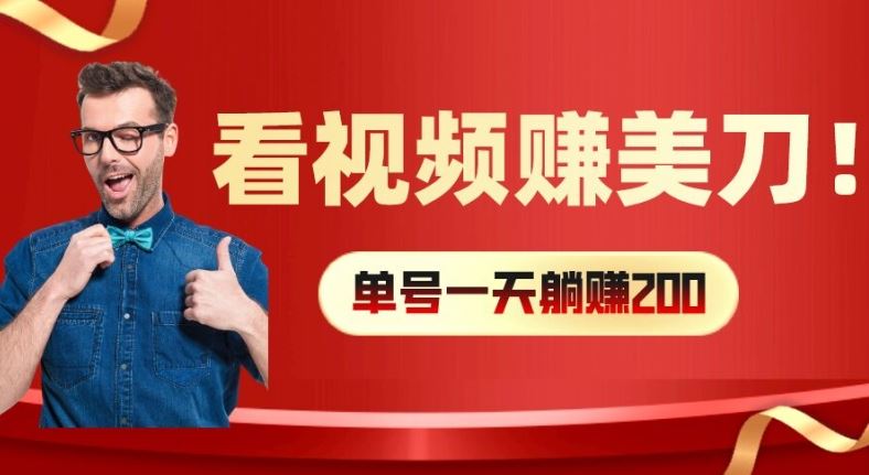 看视频赚美刀：每小时40+，多号矩阵可放大收益【揭秘】-369资源站