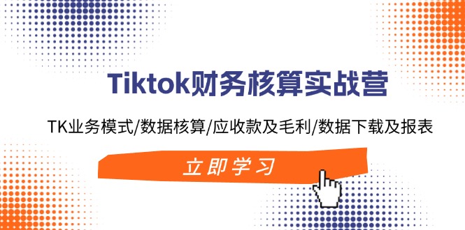 （11978期）Tiktok财务核算实战营：TK业务模式/数据核算/应收款及毛利/数据下载及报表-369资源站