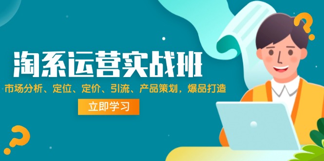 （12186期）淘系运营实战班：市场分析、定位、定价、引流、产品策划，爆品打造-369资源站