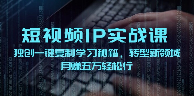 （12193期）短视频 IP实战课，独创一键复制学习秘籍，转战新领域，月赚五万轻松行-369资源站