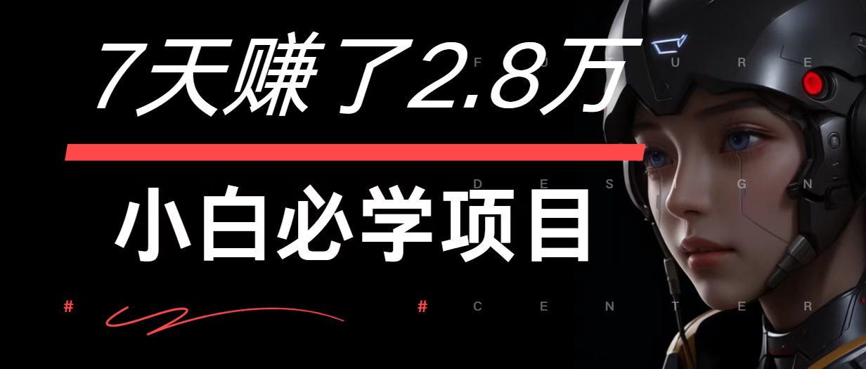 7天赚了2.8万！每单利润最少500+，轻松月入7万+小白有手就行-369资源站