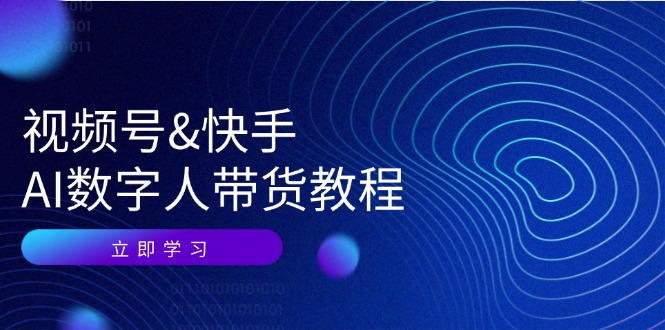 （12470期）视频号&快手-AI数字人带货教程：认知、技术、运营、拓展与资源变现-369资源站