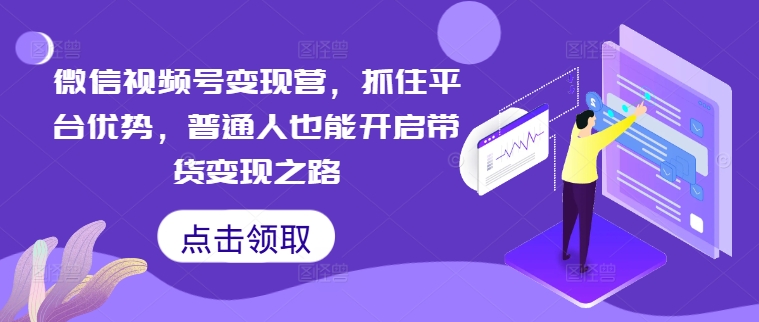 微信视频号变现营，抓住平台优势，普通人也能开启带货变现之路-369资源站