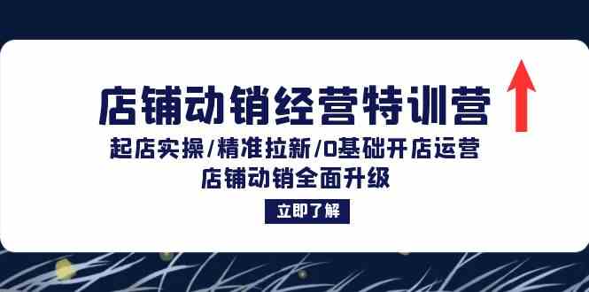 店铺动销经营特训营：起店实操/精准拉新/0基础开店运营/店铺动销全面升级-369资源站